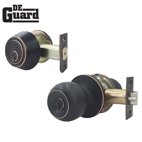 DeGuard Premium Combo Lockset – Oil Rubbed Bronze – Entrance – Grade 3 – KW1
