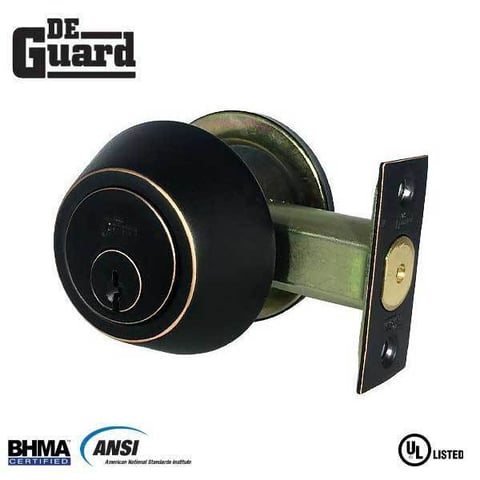 DeGuard Premium Single Cylinder Deadbolt – Oil Rubbed Bronze – Grade 3 – SC1