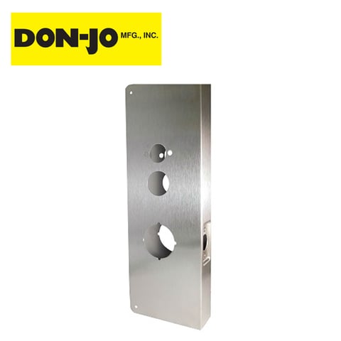 Don-Jo – 15-S-CW – 2 Hole Wrap Around Plate – 15″ Height – 2-3/4″ Backset / Stainless Steel