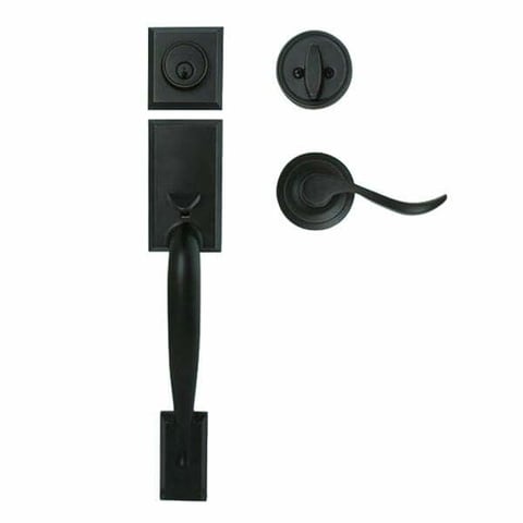 Gatehouse – Caesar / Wave Keyed Entry Handleset / Matt Black