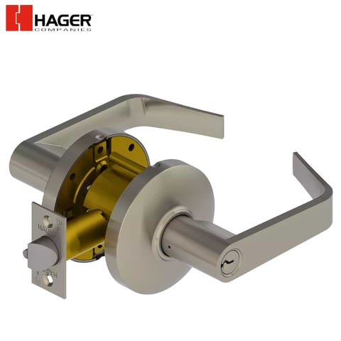 Hager – 3580 – 2-3/4” Lever / Storeroom (F86) / US26D / Withnell / SCC / KD / ASA