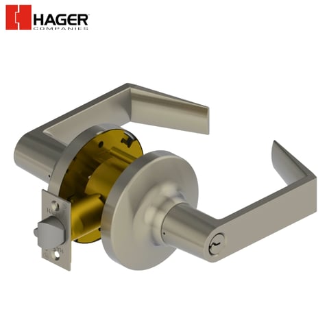 Hager – 3480 – 2-3/4” Lever / Grade 1 Cylindrical / Storeroom (F86) / US26D / Withnell / SCC / KD / ASA