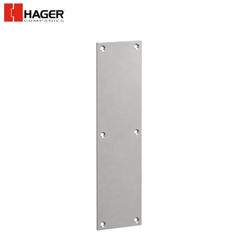 Hager – 30S – Push Plates Square Corner / 4” x 16” / US32D