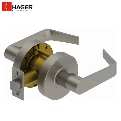 Hager – 2510 – 2-3/4” Lever / Grade 2 Cylindrical / Passage (F75) / US26D / Withnell / ASA