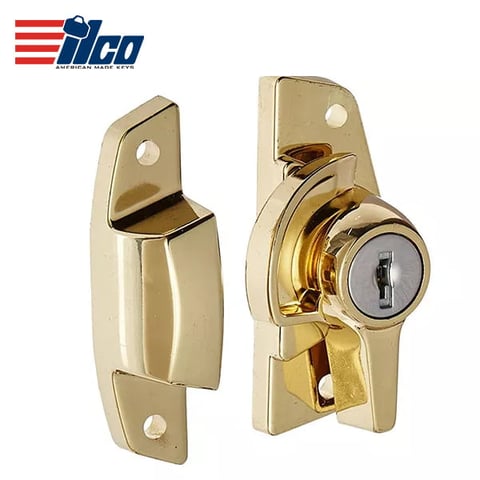 ILCO – Keyed Window Sash Lock / Bright Brass / 203-03-11