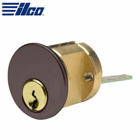 ILCO – 7075 Rim Cylinder SC1 Schlage C Keyway / 5 Pin Drilled 6 / Long Standard 2 3 ⁄ 8” / 46-Duacolor Brown Aluminum / KA2