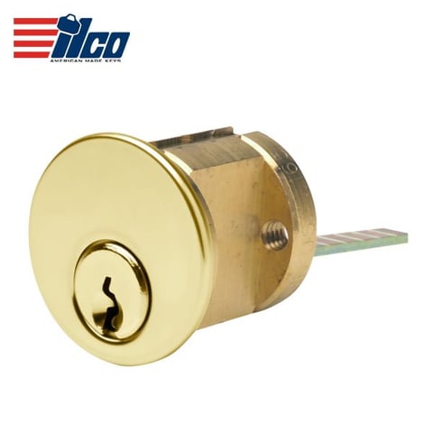 ILCO – 7075 Rim Cylinder – YALE Keyway / 5 Pin / Standard Cam / 03 – Bright Brass / KA2