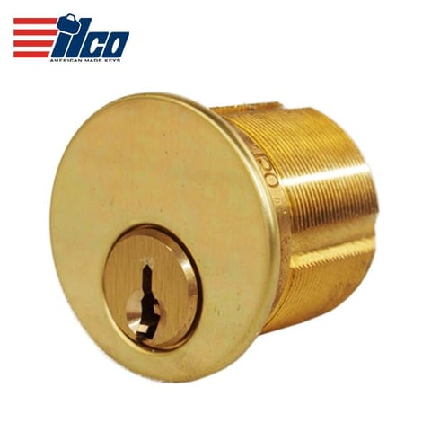 ILCO – 7185 – Mortise Cylinder / 5 Pin / 1 1/8″ / Schlage C-K Keyway / 03 – Bright Brass / KA2 / Grade 1