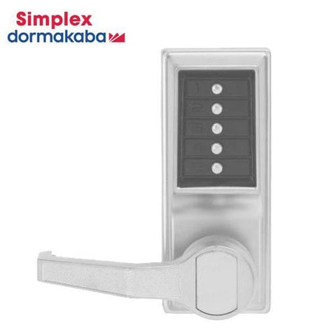Simplex LL1011 Pushbutton Lever Lock – 26D – Satin Chrome – LH