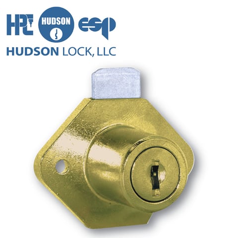 HPC – WL750 – 3/4″ Wood Desk Drawer Lock – Brass