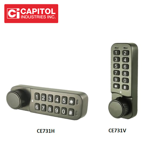Capitol – CE731 Digital Push Button Lock – Horizontal / Vertical