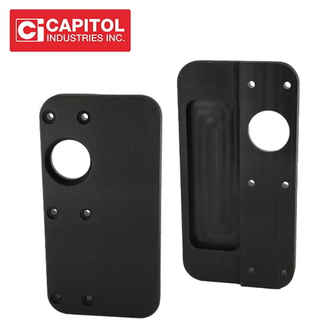 Capitol – CI-30-313 Cylinder, Latch, and Strike Protector (For Electric Strikes) – Black