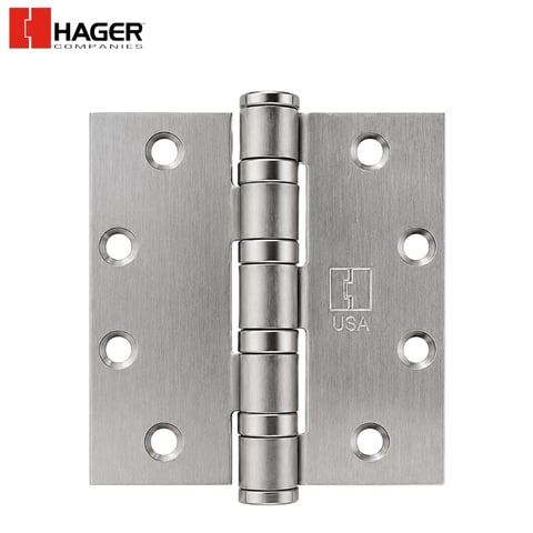 Hager – BB1168 – Full Mortise Ball Bearing Hinge / 4-1/2” x 4-1/2” / US26D