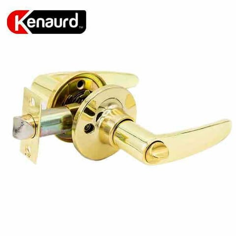 Premium Design #2 Privacy Lever Set – Grade 3 – Bright Brass
