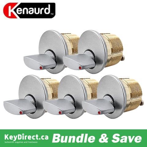 Pack of 5 | Kenaurd Premium Thumb Turn Mortise Cylinder – 1″