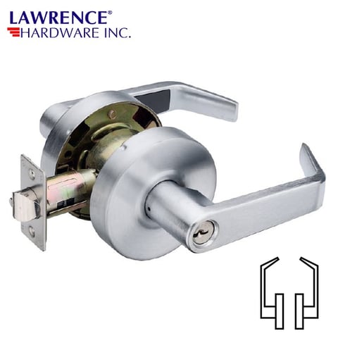 LAWRENCE HARDWARE 5300 SERIES – Passage / US32D Lever Lockset  / LH5301