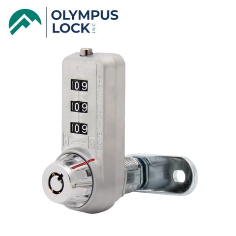 Olympus – 7440 Combi-Cam Ultra Series – 1-1/8″ – 3 Dial Dual Access Combination Cam Lock / Chrome