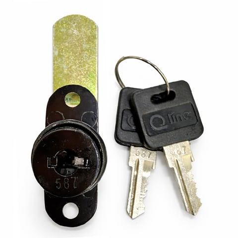 QLine 262N-PB 53mm Mini Lock – Black / Keyed Alike #587