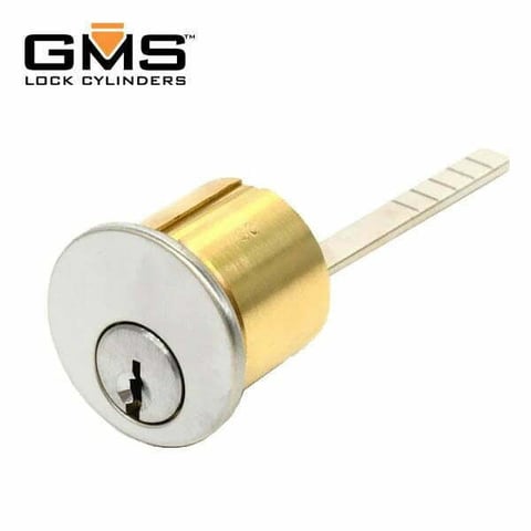 GMS Rim Cylinder – 1-1/8″ – 5 Pin – Satin Chrome / R118