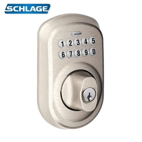 Schlage Camelot Satin Nickel Keyless Entry Keypad Deadbolt