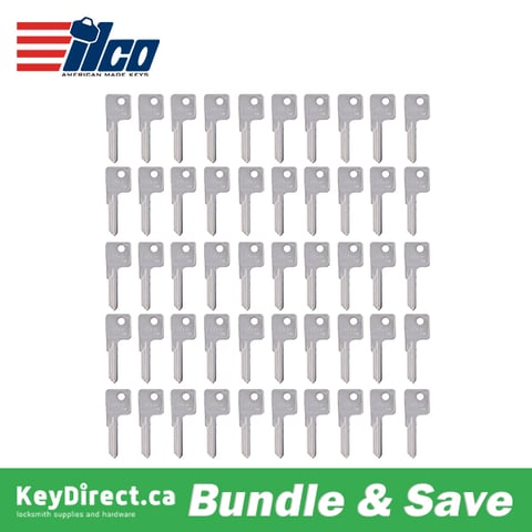 Pack of 50 / ILCO – 999N-Y1E Yale Key Blank