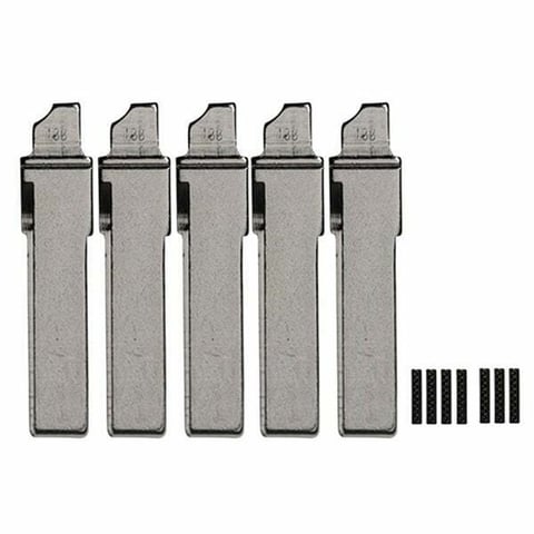 5-Pack VW HU66 Flip Key Blade w/ Roll Pins for OEM Remotes