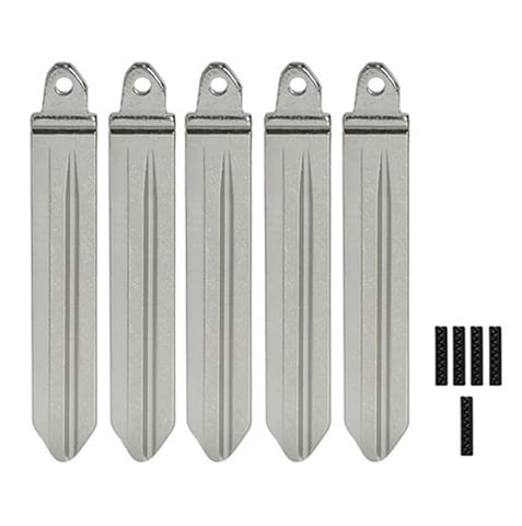 5-Pack Hyundai/Kia HYN14R Flip Key Blade w/ Roll Pins for OEM Remotes