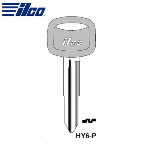 ILCO – 1992-1995 Hyundai Elantra Plastic Head Key Blank  / HY6-P / X216