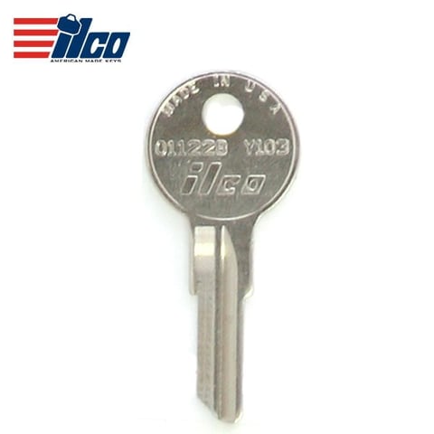ILCO – 01122B / Y103 Key Blank For Yale Locks / Nickel Plate