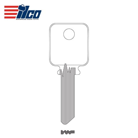 ILCO – 1638 Medeco 5 Pin Biaxial G3 Key Blank