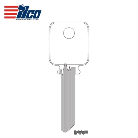 ILCO – A1638 Medeco 6 Pin Biaxial G3 Key Blank