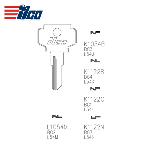 ILCO – L1054M Bargman RV Key Blank