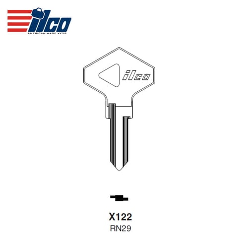 ILCO – RN29 X122 Dodge / Eagle / Renault Key Blank