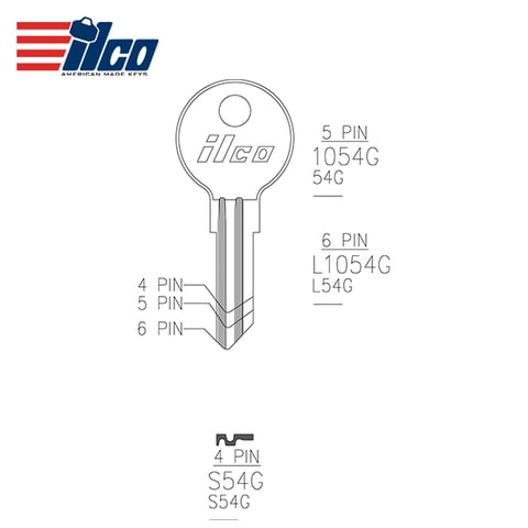 ILCO – S54G FR4 Fort Key Blank