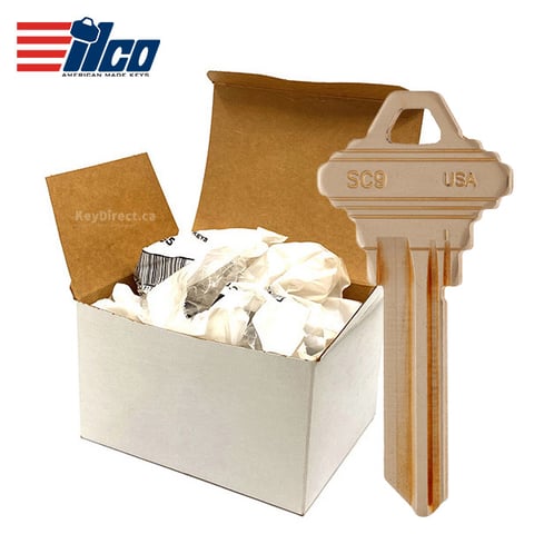 ILCO – SC9 Schlage E Keyway Key Blank / Brass / 250 Pack
