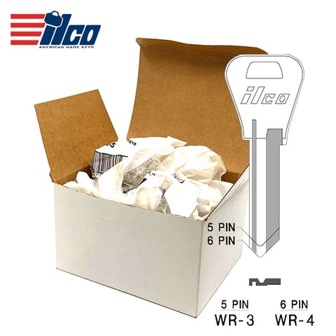 ILCO – WR3-NP Weiser 5-Pin Key Blank – Nickel Plated (WR3-NP-250PK)