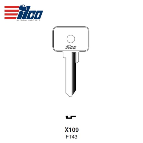 ILCO – FT43 X109 Alfa Romeo / Fiat / Lamborghini / Lancia Key Blank
