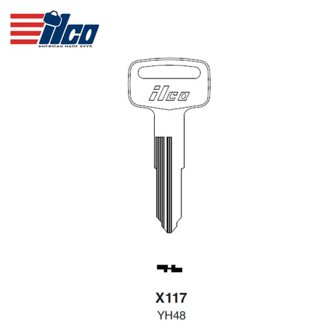 ILCO – X117 YH48 Yamaha Motorcycle / ATV Key Blank