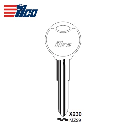 ILCO – X230 MZ39 Mazda Metal Key Blank