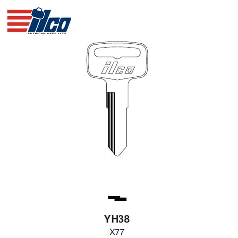 ILCO – X77 YH38 Yamaha Key Blank
