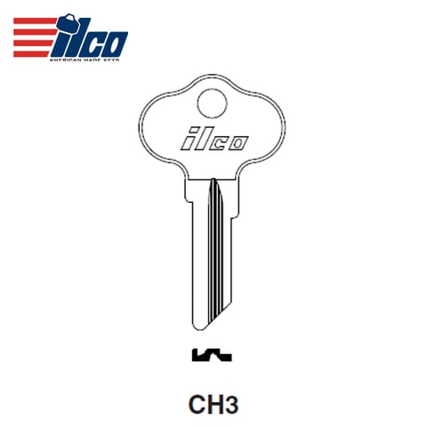 ILCO – CH3 / Chrysler Outboard, Polaris, & Mercury Key