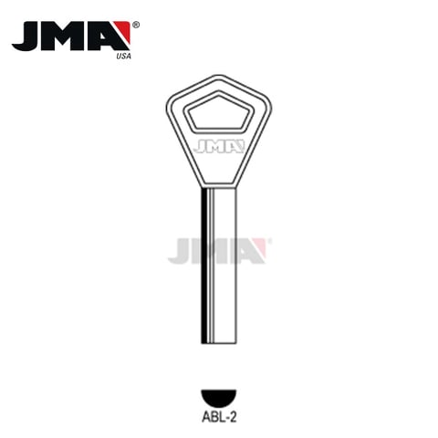 JMA – AY2 Metal Key Blank / Nickel Plate / ABL-2