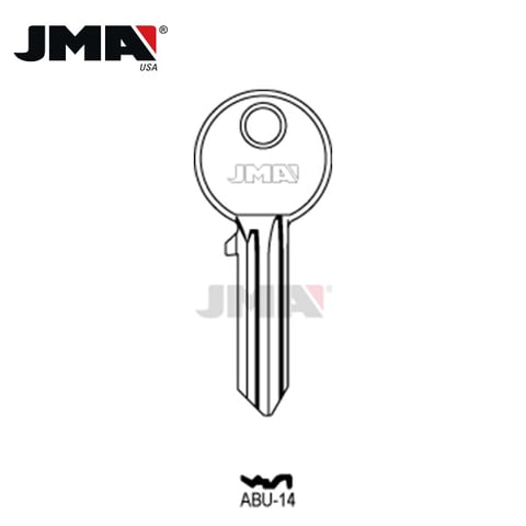 JMA – TOP1R Abus Metal Key Blank / Nickel Plate / ABU-14