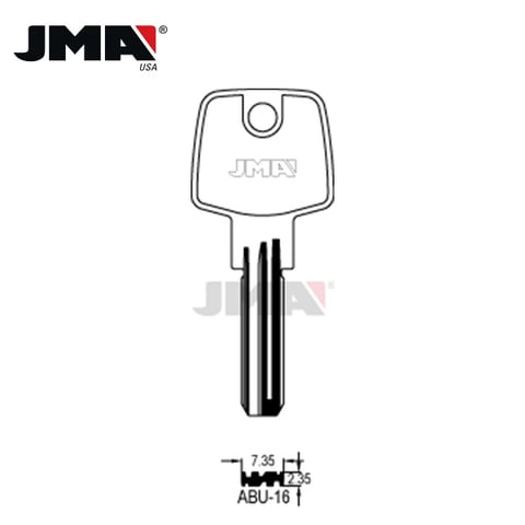 JMA – AB40 Abus Metal Key Blank / Nickel Plate / ABU-16