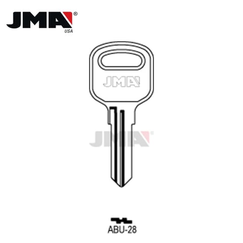 JMA – AB43R ABUS Metal Key Blank / Nickel Plate / ABU-28