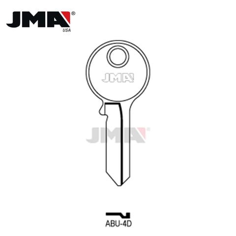 JMA – AB14R Abus Metal Key Blank / Nickel Plate / ABU-4D