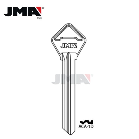 JMA – ARCA Metal Key Blank / Nickel Plate / ACA-1D
