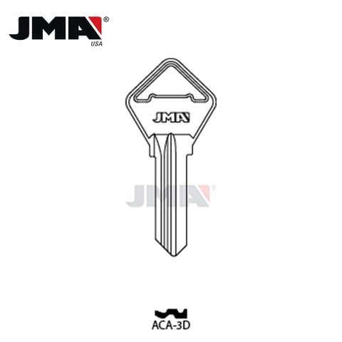 JMA – ARCA Metal Key Blank / Nickel Plate / ACA-3D