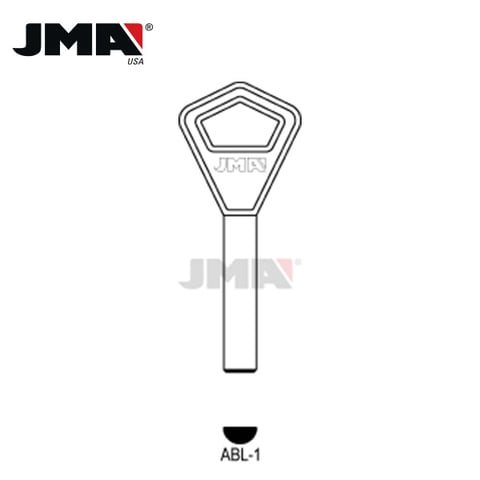 JMA – AL1 Metal Key Blank / Nickel Plate / ABL-1