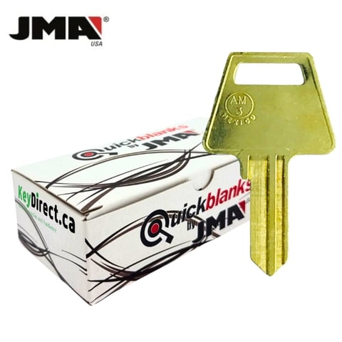 JMA – 1045-AM3 Metal Key Blank / American Padlocks / AME-1E / 50 Pack